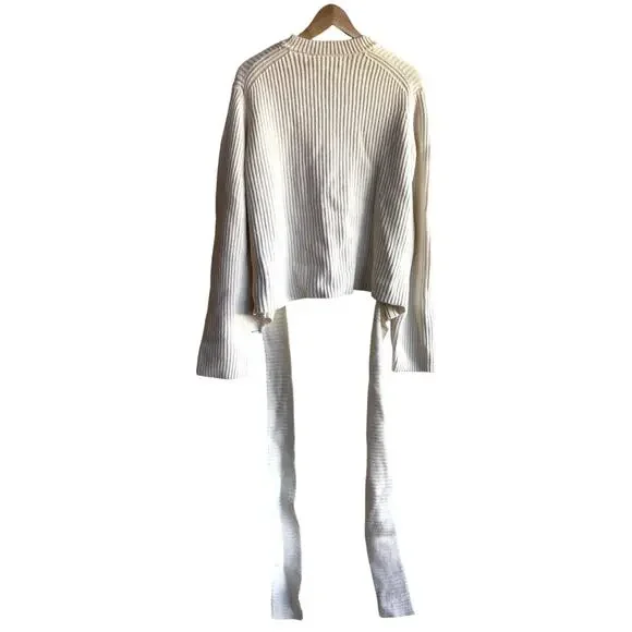 Proenza Schouler Chunky Cotton Cashmere Ballet Wrap Sweater size XL NWT - Picture 4 of 14